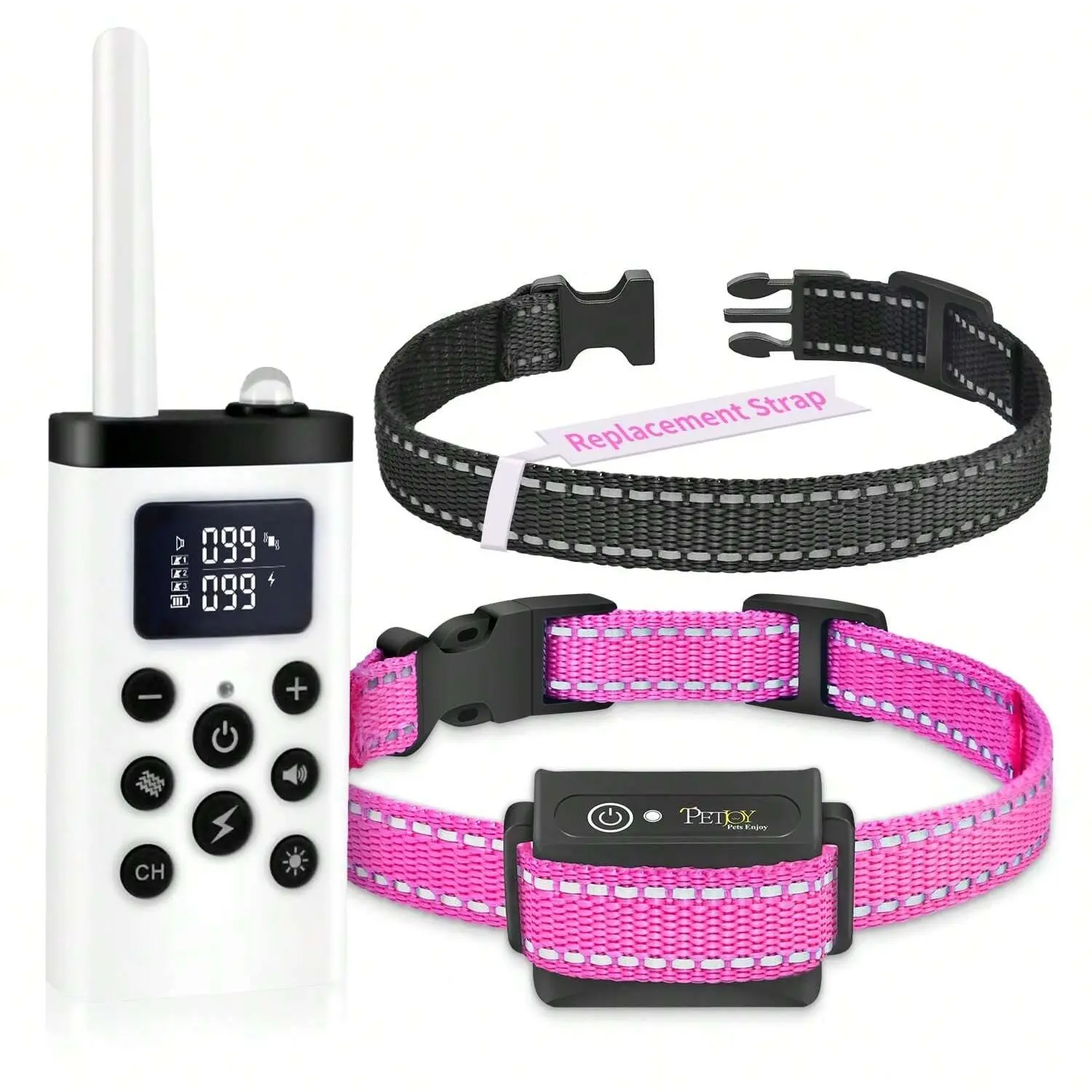 Petjoy Anti-Barking Collar, Automatic Bark & Training Collar Combo, Bark Collars, Shock Collar for Large Dogs, Vibration, Beep, Auto Functionality