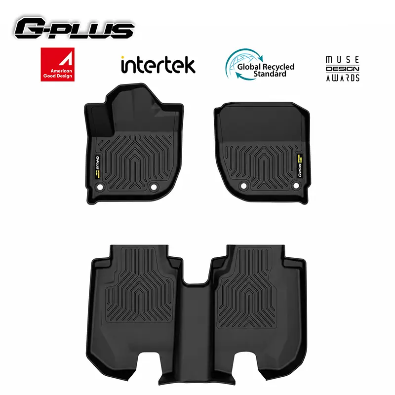 G-PLUS Automotive Floor Mats for Honda HR-V 2016-2022, TPE All Weather Car Accessory Liners (1st & 2nd Row) with Cargo Liner Option, Car Floor Mats