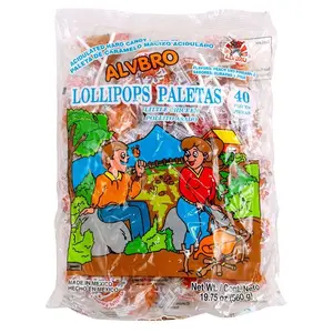Alvbro Paleta Pollo Asado Candy - 40 Pieces, 19.75 oz (550g), GMO Free, Sweet & Spicy Flavor, Ideal for Snacking, Traditional Mexican Candy - Bonbon, Candies