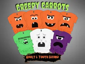 Creepy Carrots Teacher Costume Shirt, Book Character Day Graphic Tee, Group or Couples Halloween Outfit, Funny Teacher Halloween Unisex Apparel