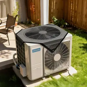 Outdoor Air Conditioner Cover 28" x 28" - Top Universal Outdoor AC Cover Defender for All Seasons Protects Against Dust and Cold Air Durable PVC Mesh for Ventilation Home Supplies