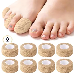 SAVILAND Fungal Care Bandage Wrap: Self-Adhesive Ultra-Stretch Wrap for Securing Fungal Cream Overnight, Breathable Skin-Tone Nail Treatment Bandage for Discolored & Damaged Nails