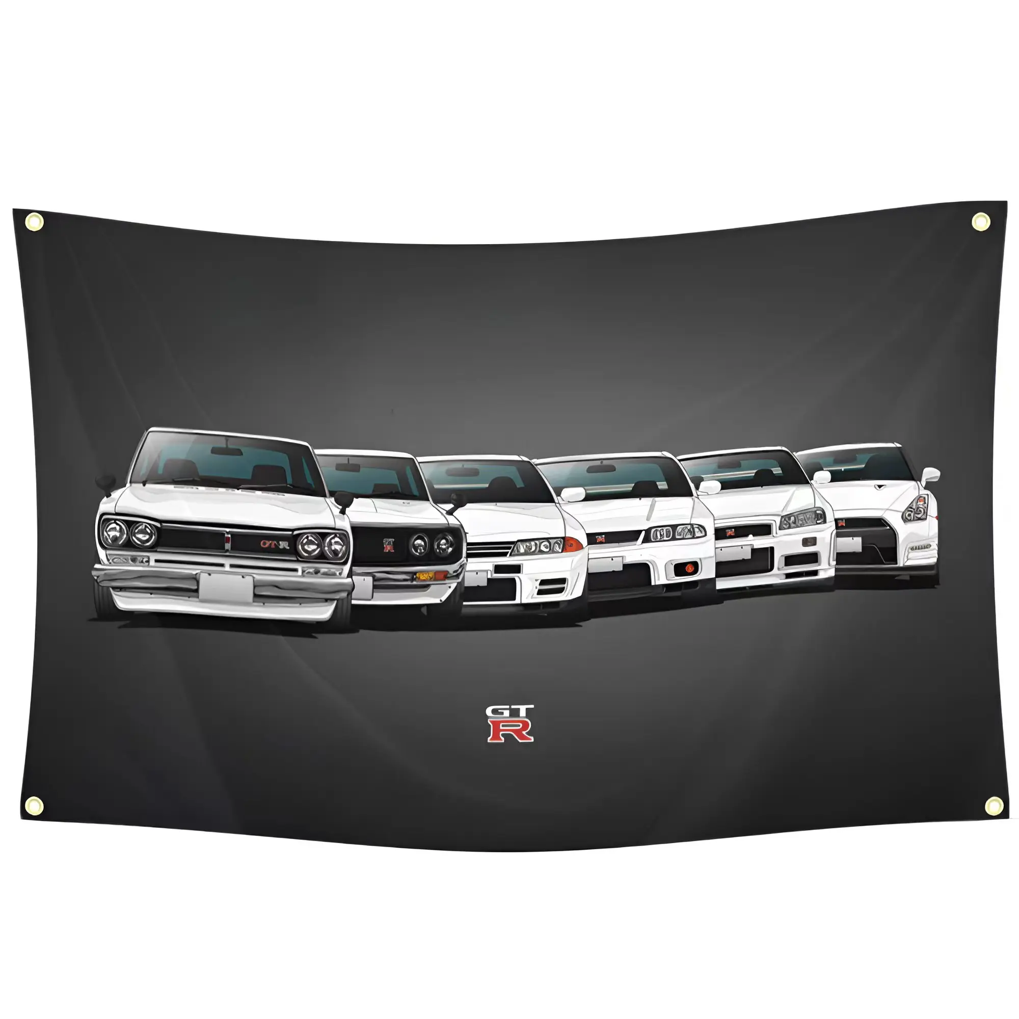 GTR JDM Fan Polyester Wall Tapestry, Stylish Bedroom Home Decor Poster for Car Enthusiasts bedroom decor