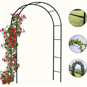 Durable heavy-duty outdoor garden arch, with strong weather resistance, suitable for climbing plant support, wedding decoration, balloon display, flower pavilion construction, easy to install and store