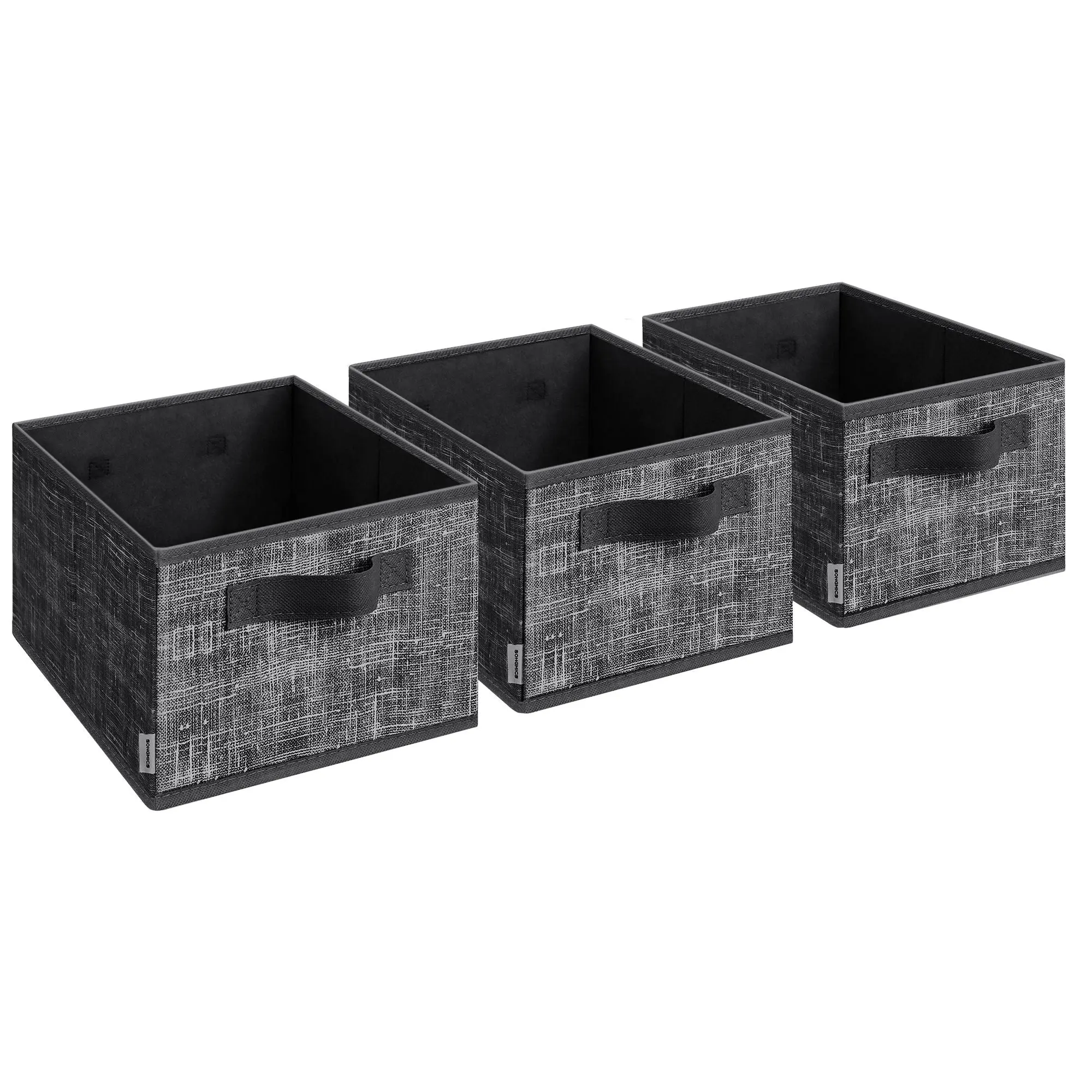 SONGMICS Storage Baskets, Fabric Storage Bins, Foldable Closet Organizer for Shelves, 2 Handles, Label Holders, for Bedroom, Living Room SONGMICS Storage Baskets, Fabric Storage Bins, Foldable Closet Organizer for Shelves, 2 Handles, Label Holders, for Bedroom, Living Room