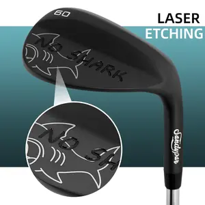 WUDAY Full CNC Milled Matte Golf Sand Wedge with Stepped Steel Loft 52°/56°/60° Shaft Low CG Gap Wedge NO-SHARK Laser Right-Hand Lob Wedge Anti Slip Rubber Grip