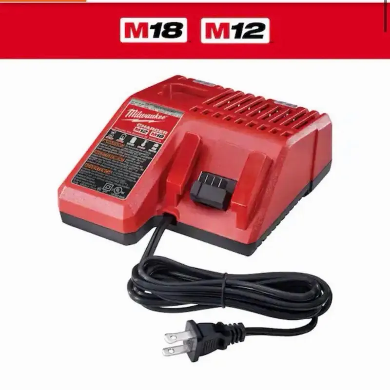 Milwaukee M18-M12 Charger, Cordless Hardware Accessory for Power Tools, Compatible with Impact Bit Holder Systems