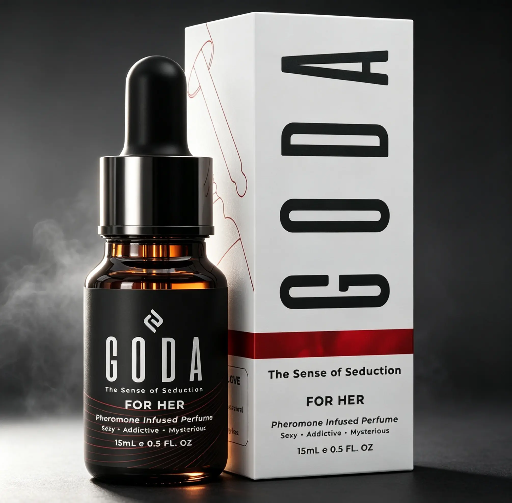 GODA Pheromones Perfume for Women 15ml (0.50 FL OZ), Original Long-Lasting Fragrance with Jasmine & Rose, Vegan & Cruelty-Free