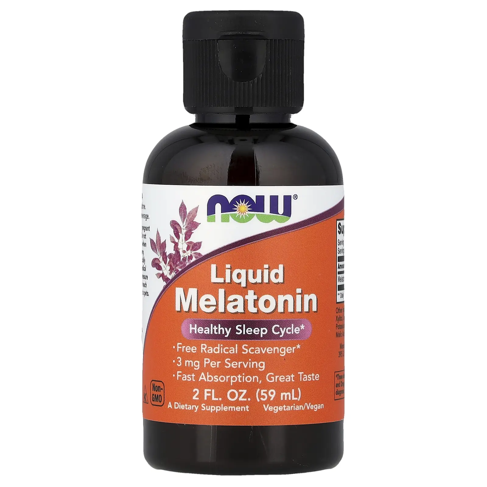 NOW Foods Liquid Melatonin, 2 fl oz (59 ml)