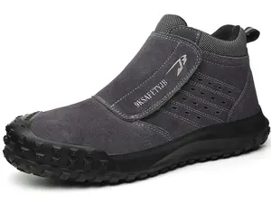 Steel Toe Work Boots for Men Women Leather Safety Shoes Non-Slip Lightweight Welding Boots Industrial Construction Shoes