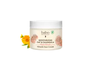 Babo Botanicals Moisturizing Oat & Calendula Miracle Face Cream – Made with Plant-Based Ingredients – EWG Verified