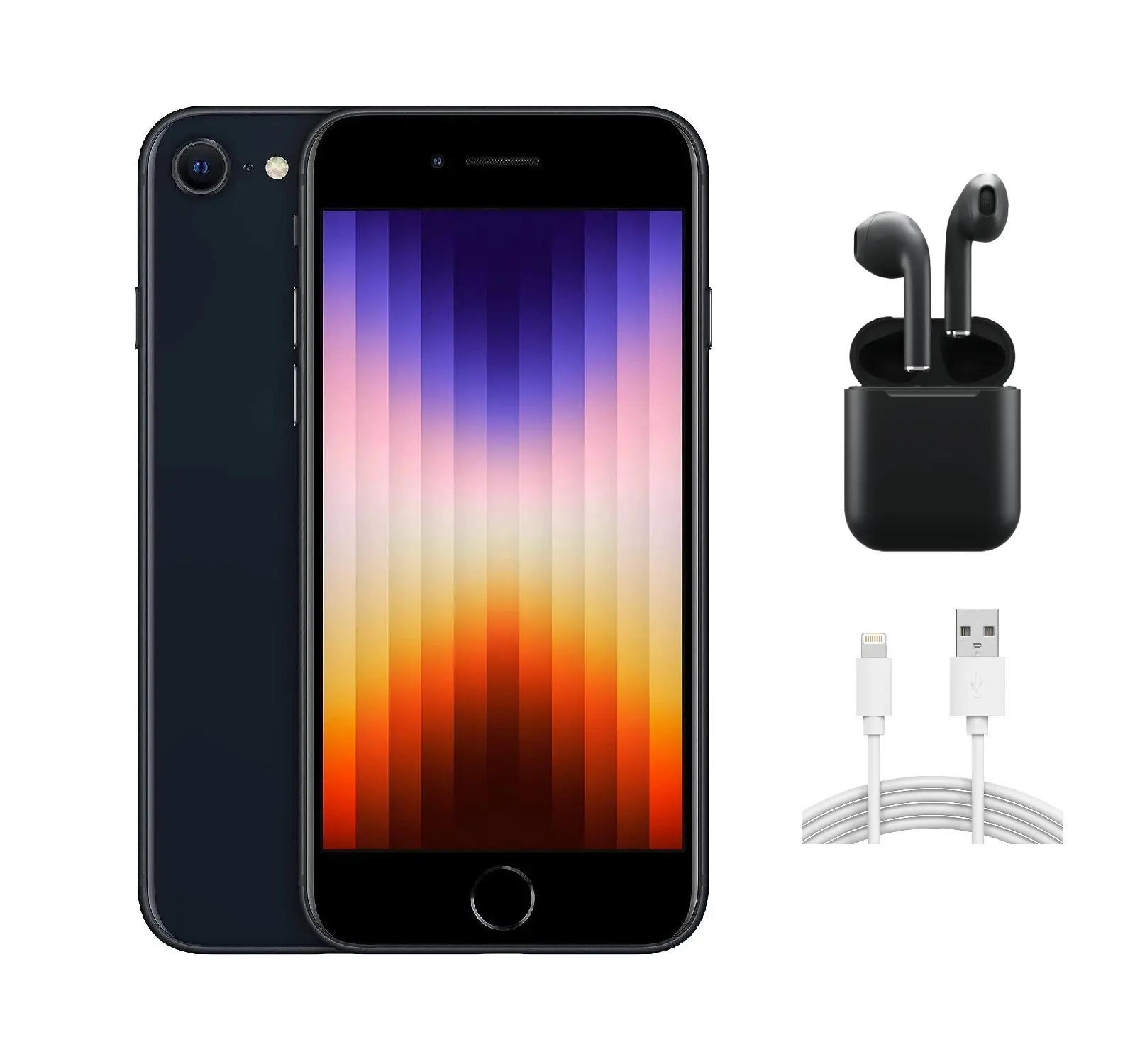 Refurbished Apple iPhone SE (3rd Gen) A2595 (Fully Unlocked) Excellent Condition with Wireless Earbuds & 1 Year Warranty