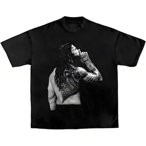 [100% cotton]roman remings shup T-shirt, wrestling personalized graphic T-shirt, wrestler shirt, retro wrestling casual shirt