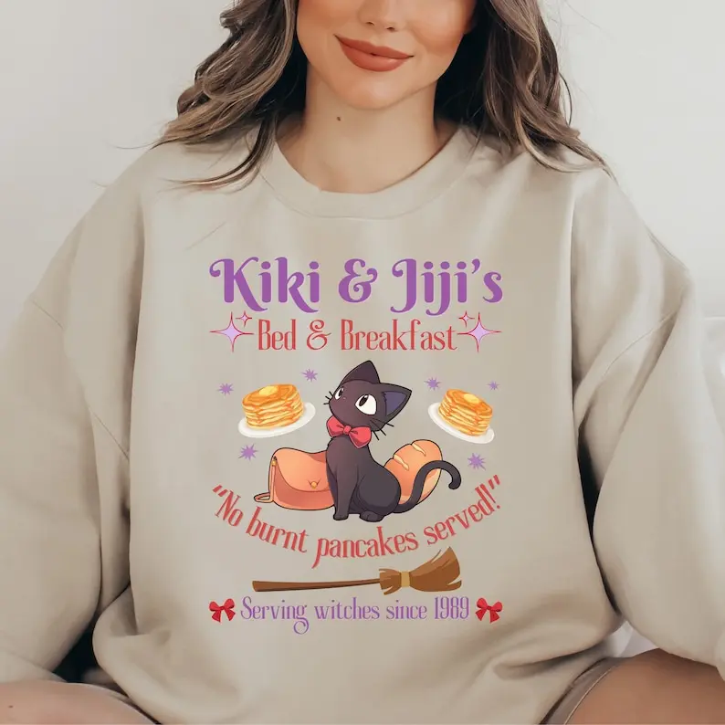 Kiki's Delivery Service Inspired Kiki and Jiji's Bed and Breakfast Unisex Sweatshirt