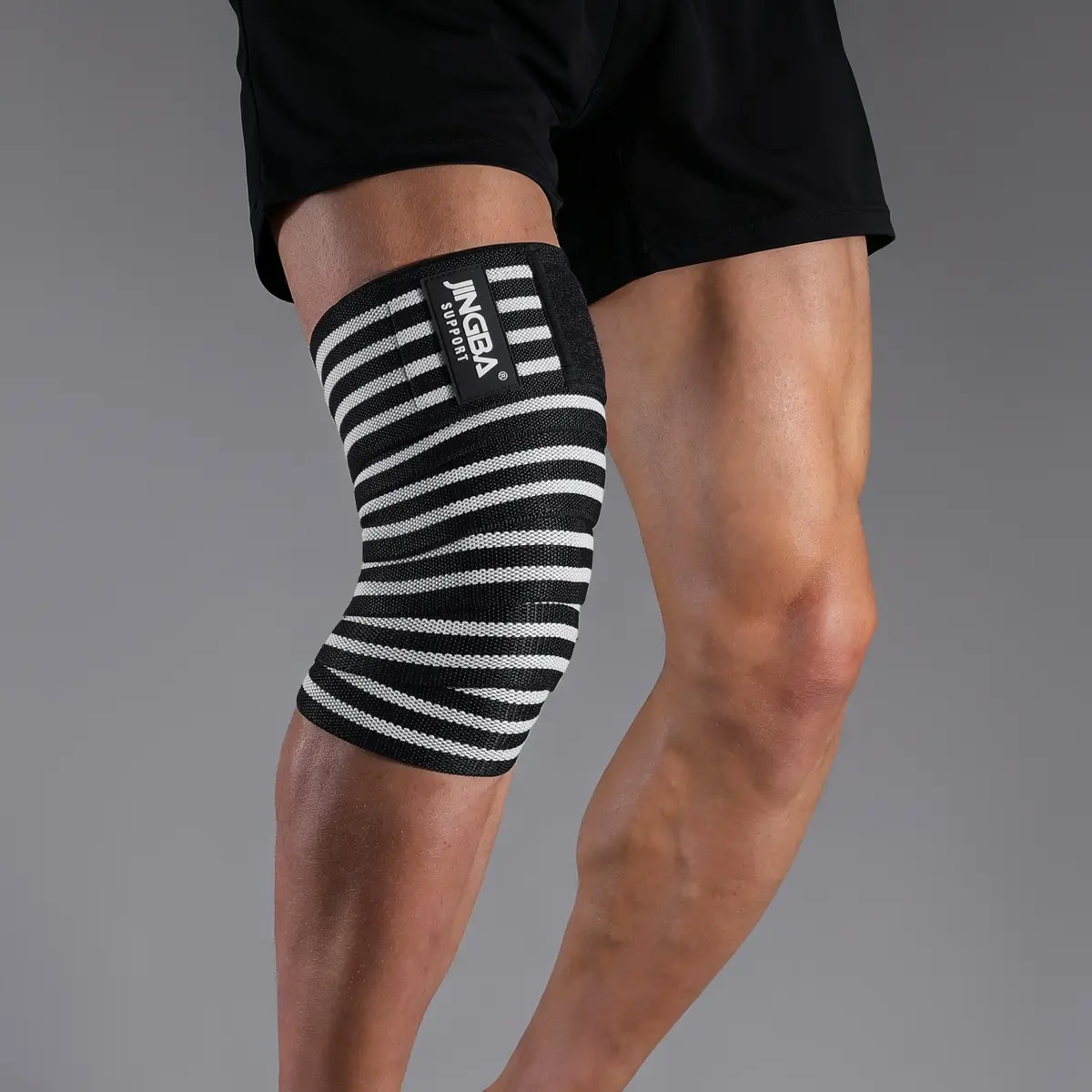 1 Piece Adjustable Compression Knee Wrap Support, Knee Compression Sleeve, Sports Knee Brace for Men & Women, Ideal for Squats & Weightlifting, Knee Sleeves for Weightlifting, Enhances Stability During Workouts