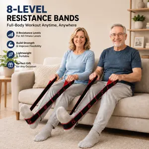 No More Stiff Shoulders! Yoga Resistance Bands 8-Band Digital Elastic Sport Accessory- Latex Resistance Bands forBack Stretching - Essential for Yoga/Pilates/Workout - Suitable for Beginners to Professionals I Top Choice Fitness Gift Women's Sports