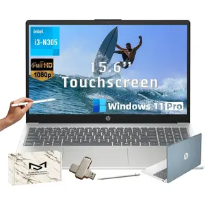 HP 15.6 Touchscreen Laptop Computer - Windows 11Pro, AI Copilot,15.6'' FHD Anti-Glare Touchscreen (1920 x 1080), Intel 8 Core i3-N305, Intel UHD Graphics, WiFi-6, Moonlight Blue