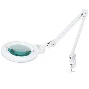 Neatfi XL Bifocal LED Magnifying Lamp, 7” Acrylic Lens, 2.25X/6X Magnification, 1,600 Lumens Dimmable | Adjustable Arm, Hands-Free Close Work | Crafting, Jewelry & Reading