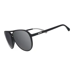 Add the Chrome Package - goodr Black & Dark Gray Mach G Aviator Polarized Sunglasses