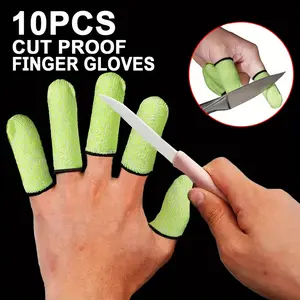 10pcs Cut-Resistant Finger Cots, Garden Safety Protective Gloves, Durable Gardening Tool Accessories, Comfortable Fit