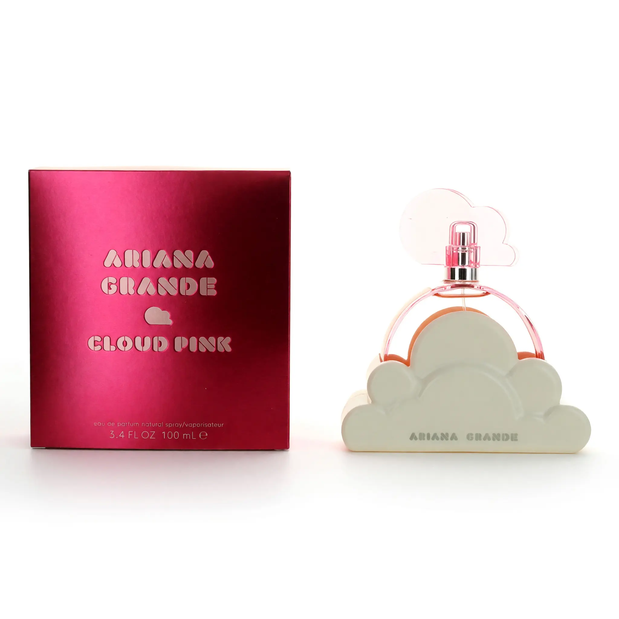 Cloud Pink by Ariana Grande, 3.4 oz EDP Spray for Women, Coconut Water, Perfumes, Women Perfumes, Vanilla Scents, Top Notes Pitahaya, Musk, Pineapple, 3.4 Fl Oz, Fruity