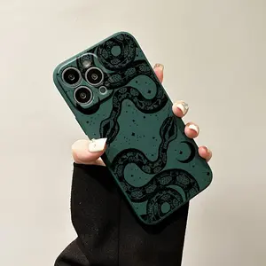 Stylish Moon Python Straight Edge Magic Cube Phone Case |   Compatible with iPhone17/ 16/16Plus/16Pro/16ProMax/15/15Plus/15ProMax/14/14Plus/14Pro/14ProMax/13/13Pro/13ProMax/12/12Pro/12ProMax/11/11Pro Max