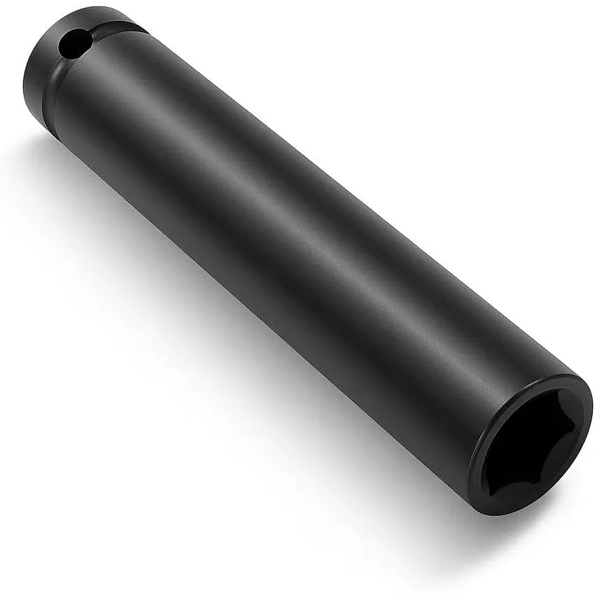 High-Carbon Steel Rust-Resistant Deep Impact Socket Wrenches, 1/2" Drive, Multiple Sizes (3/4", 15/16", 1-1/16") for Air Cage