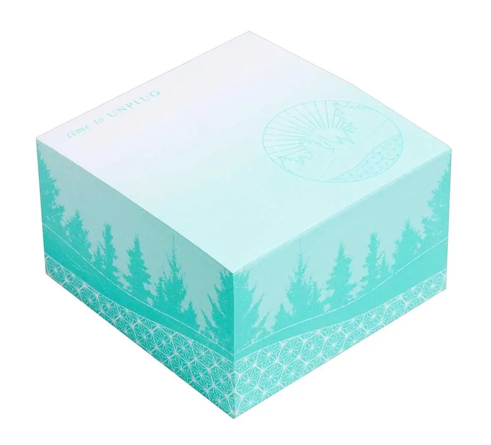Unplug Memo Cube - Inner World, 600 Square Pages, Modern Non-Customized Office Stationery Reminder Notepad for Home, School, All Seasons Use