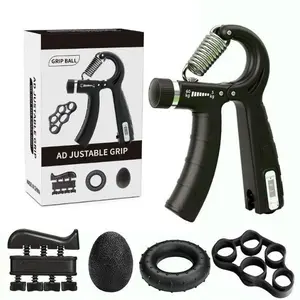 Finger Exerciser & Stretcher 5-in-1 Hand Grip Strengthener Set | Adjustable Gripper, Grip Ring Stress Ball | Boost Forearm Veins | Ideal for Athletes & Boyfriend Gift