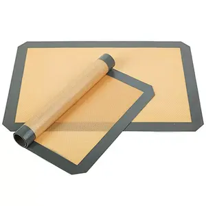 Set of 3 Half Sheet Heat Resistant Liner | Non silicon mat | Reusable,Dishwasher Safe Kitchen and Baking Utensil Bakeware Red