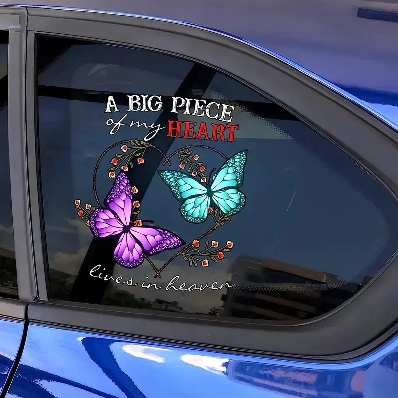 Butterfly Pattern Car Window Sticker, Multi-Purpose Decal for Cars Motorcycles Windshield Truck Exterior Decoration Accessories, Automobile Decals, Window Decoration Stickers, Window decals for vehicles