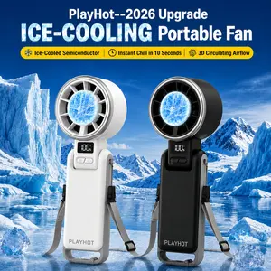 PLAYHOT Cool Fan,Ice Chilling Handheld Fan,Rechargeable 25550RPM Portable Club Party gear/AC-free for Car,Mama-approved Appliance for Theme park,Hot Summer Energy Saver,Outdoor Games Necessities,Explorer Lovers Beat The Heat