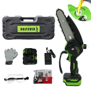 Holyever 6-Inch Brushless Electric Chainsaw,  Compatible with Makita, Handheld Pruning Saw for Tree Branches, Yard, Home & Garden