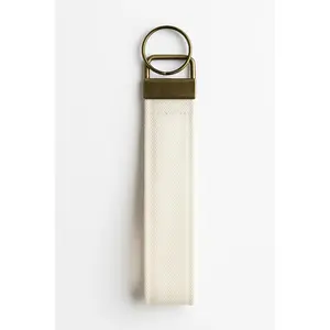 Lumela Neutral Canvas Wristlet Keychain