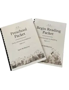 Preschool Packet and Begin Reading Bundle | Early Literacy Instruction for Emerging Readers Ages 4-7