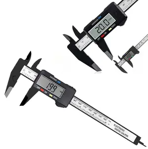 6" 150mm Carbin Fiber Electronic Digital Vernier Caliper Micrometer Guage LCD