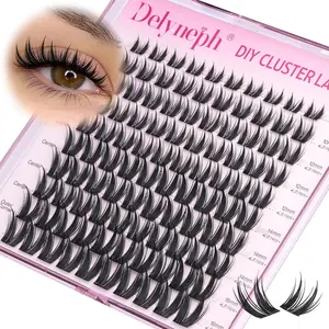 Bunny Lash Clusters Manga Eyelash Clusters Wet Spiky Cluster Eyelash Extensions Anime Cluster Lashes Wispy Lash Extensions by Delyneph(8-16mm, CD Curl)