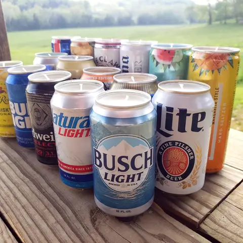 Handmade Beer Can Candles candle