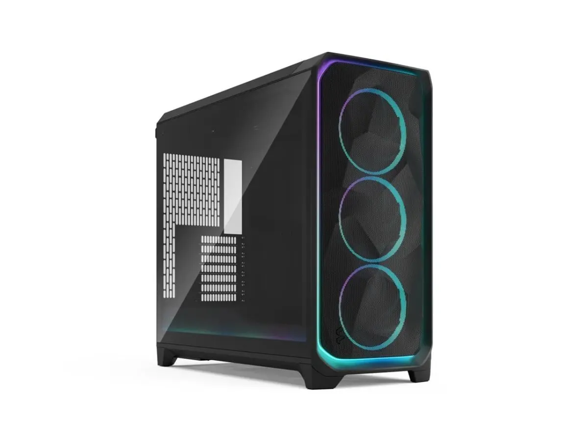 Fractal Design FD-C-MES3X-03 Massify 3 XL E-ATX Full Tower PC Case - Black Chassis, Light Tinted Glass Side Panel, Ambience Pro RGB Lights, Cable Management, USB 3.0, Audio Combo Jack
