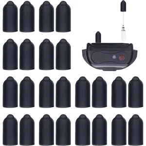 Shock Collar Rubber Tips for Dog,24 Pieces Column Conductive Rubber Sleeve Prong Collar Cover Training Collar Replacement Parts for Dog Shock Collar Prongs or Anti Bark Collars (13 mm)