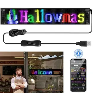 LED Flexible Screen - Wireless App Custom Patterns, USB Powered, Vehicle Decor LED, Custom Color LED Sign | for house/car/moto/outdoor  Beer Neon Wall Glowing Flashlight with Laser Combo Tactical Multi-Color Grill Decoration Heavy Industrial Solar Lights