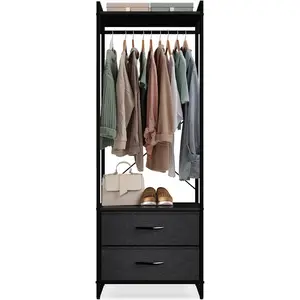 Sorbus Lightweight Clothing Rack with Drawers - Freestanding Closet Organizer for Easy Room Storage and Accessory Organization