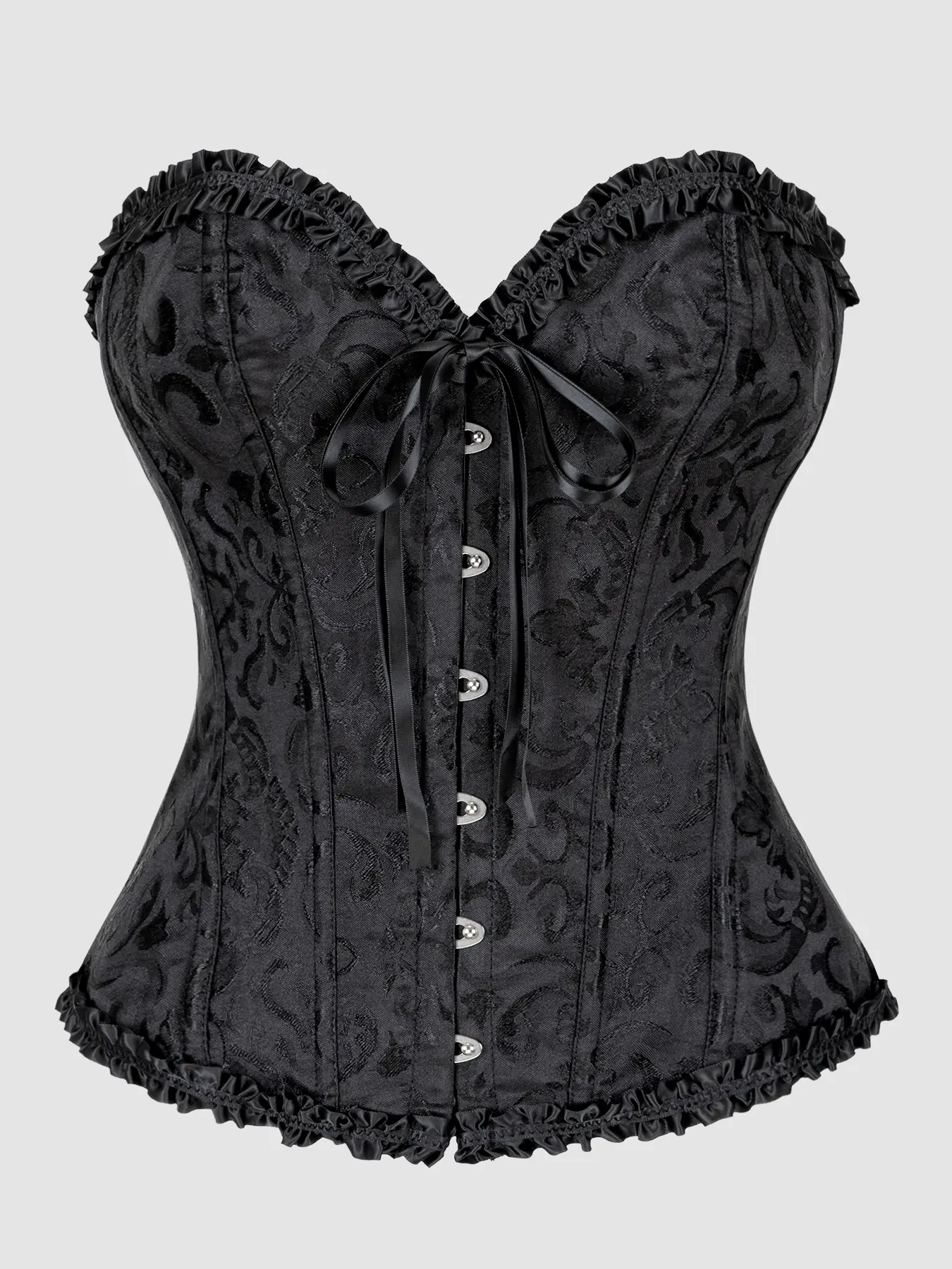 Women's French Court Vintage Waist Cincher, Embroidered Floral Bone Corset, Back Lace-Up Belt, Casual Style, All Seasons, Party Halloween Costumes