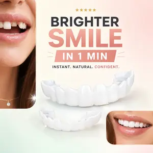 Perfect Summer Glow Up! Instant Fix Snap-On Teeth Veneers for Missing or Broken Temporary Smile Cover for Confidence and Comfort Easy to Use 【3 Sets】