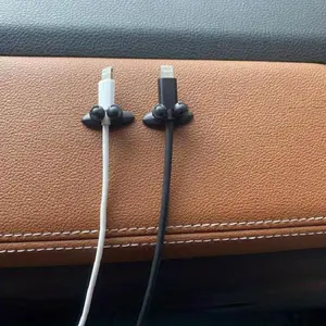 4 Pcs Car Wire Cable Holder Multifunctional Tie Clip Fixer Organizer Car Charger Line Clasp High Quality Headphone Cable Clip