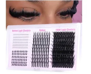 Wispy Lash Clusters with Spikes Volume Eyelash Clusters with 2 Styles Bottom Lashes 100D Mink Cluster Eyelash Extensions 380PCS Spiky Individual Lashes with Bottom Lash Clusters by Boahankuke