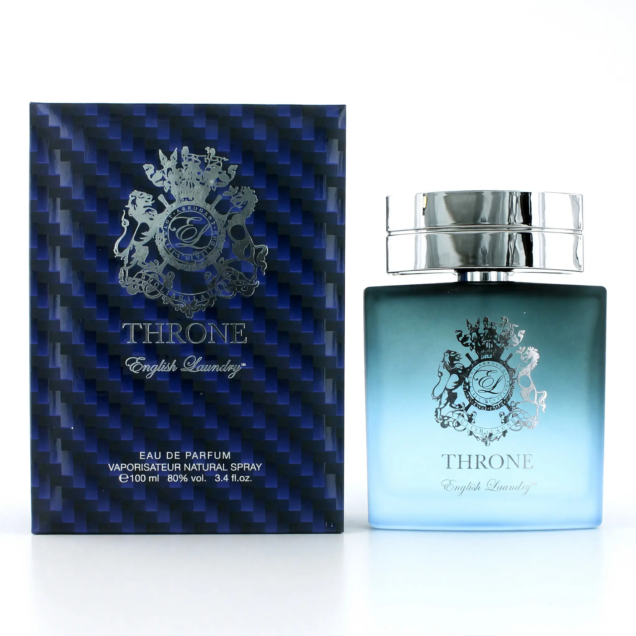 Throne by English Laundry Men's Masculine Cologne - 3.4 fl oz EDP Spray Signature Scent with Citrus Blend, Grapefruit, Jasmine, Lavender Notes, Spray Atomizer, Single Bottle, Full List See Pack