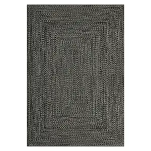 3 x 5 ft Polyester Low Pile Solid Color Stain Resistant Grey Brown Rectangular Area Rug, Modern Machine Washable for Living Room, Bedroom, Low Pile Rugs, Solid Color Rug, Stain Resistant Rugs