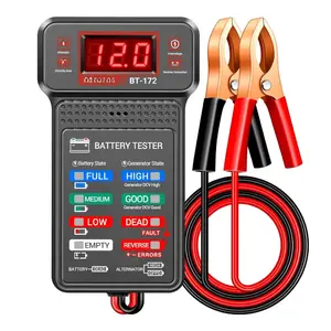 Car Battery Tester,12V Digital Automotive Batteries Tester,Alternator Charging Analyzer,Voltmeter with LCD Display and LED Indication, Voltage Indicator for Car Truck Motorcycle Electrical Tools Vehicle