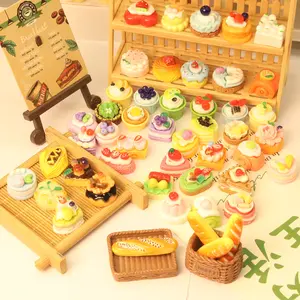 Miniature Cake Dessert Models, DIY Handmade Decorations, Creative Holiday Gifts, Desktop Ornament Set, 10/30/50 Pieces